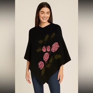MADE IN ITALY WOOL BLEND SWEATER PONCHO NWT